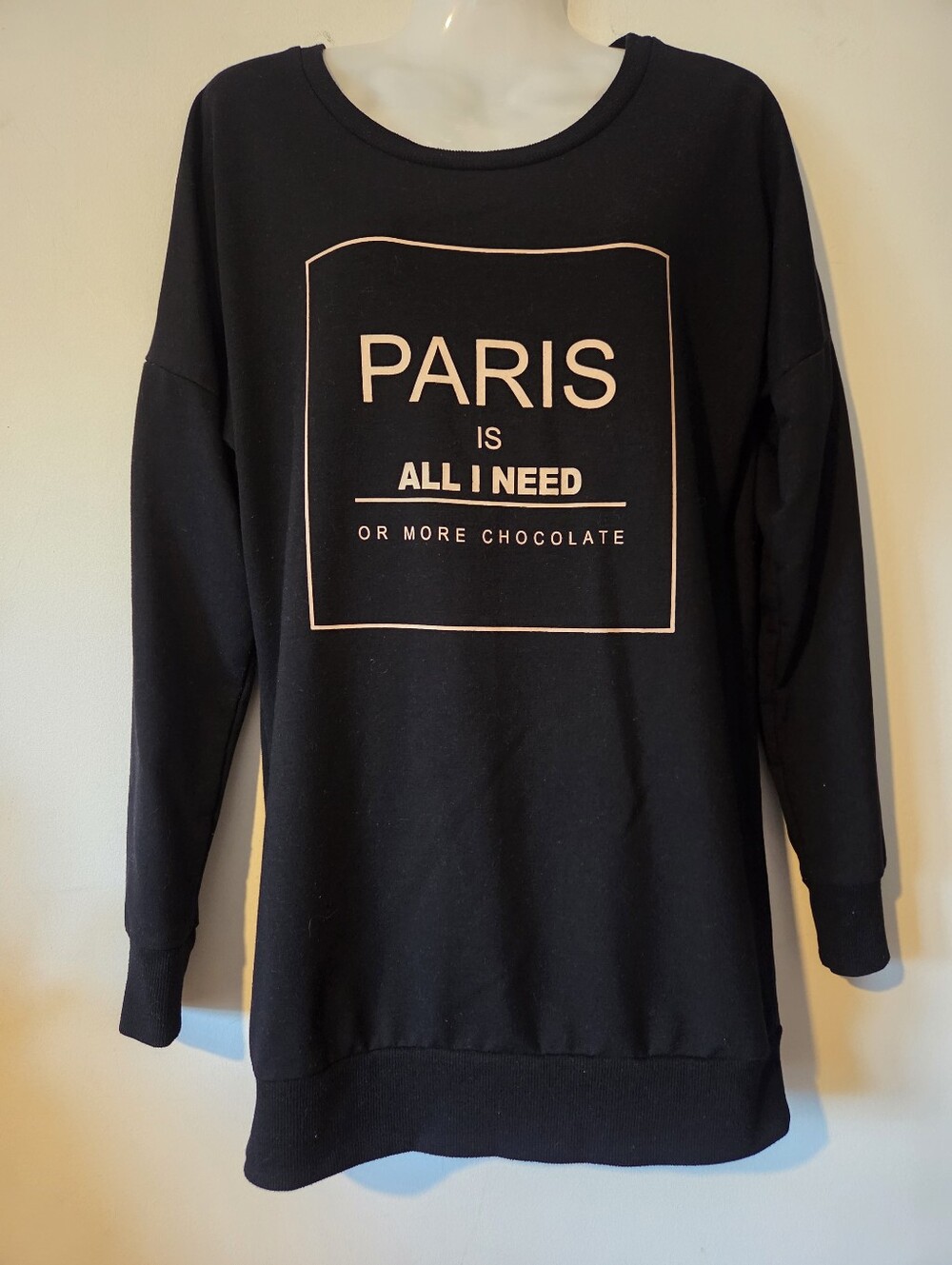Simons Icone Oversize Sweatshirt "PARIS IS ALL I NEED"
